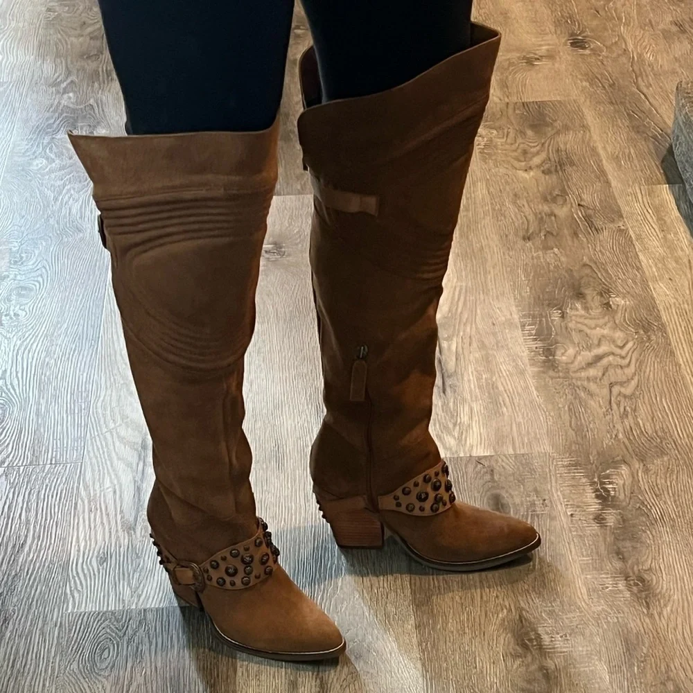 Dingo Suede Over-the-Knee Boots Size 7 NEW